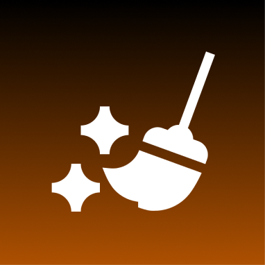 Cleaning icon with sparkles